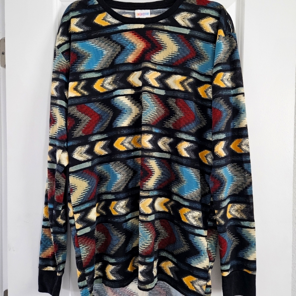 New nwt lularoe Hudson long-sleeved shirt top m medium